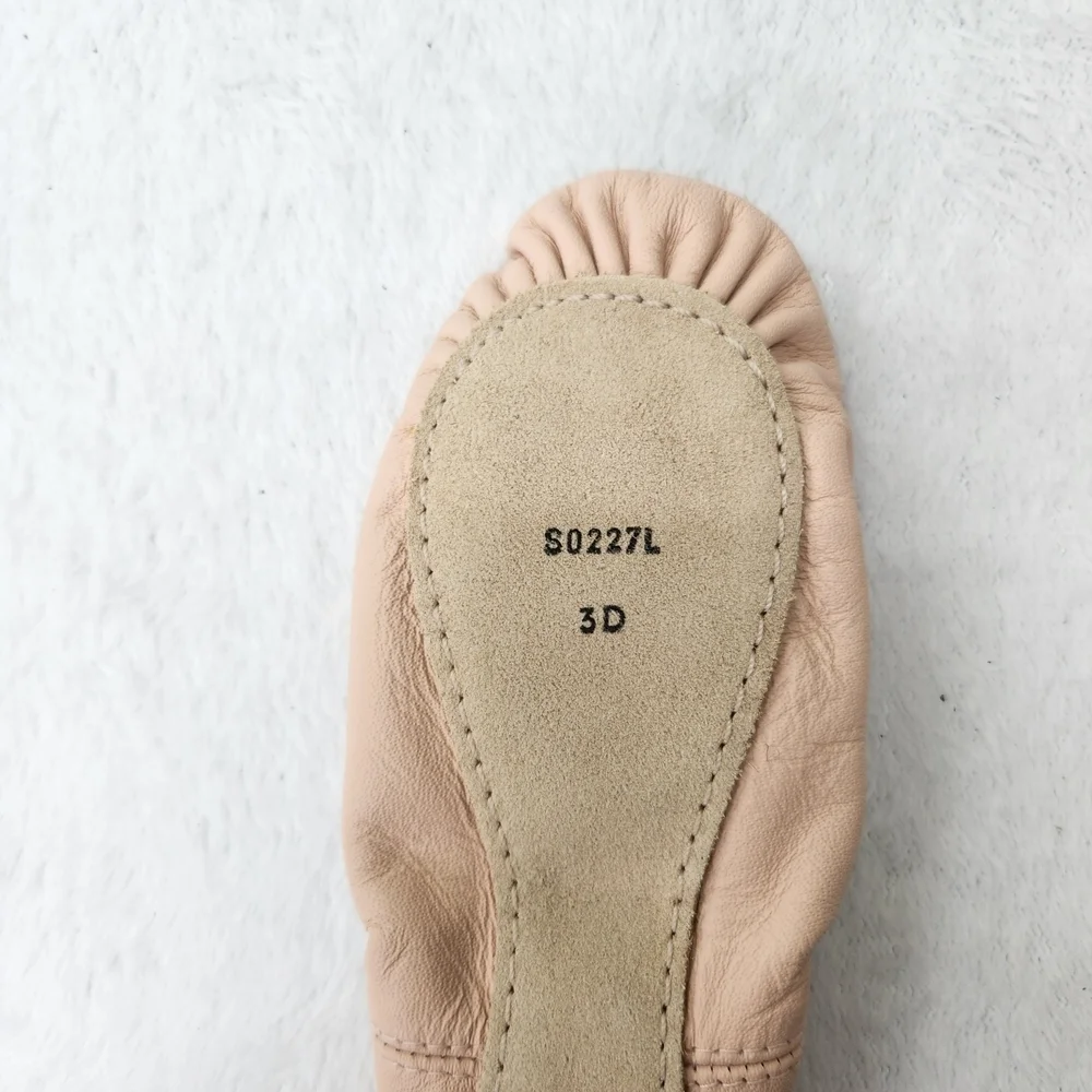 Bloch Ballet Soft Pink Leather Cotton Lining Slippers Size 3D